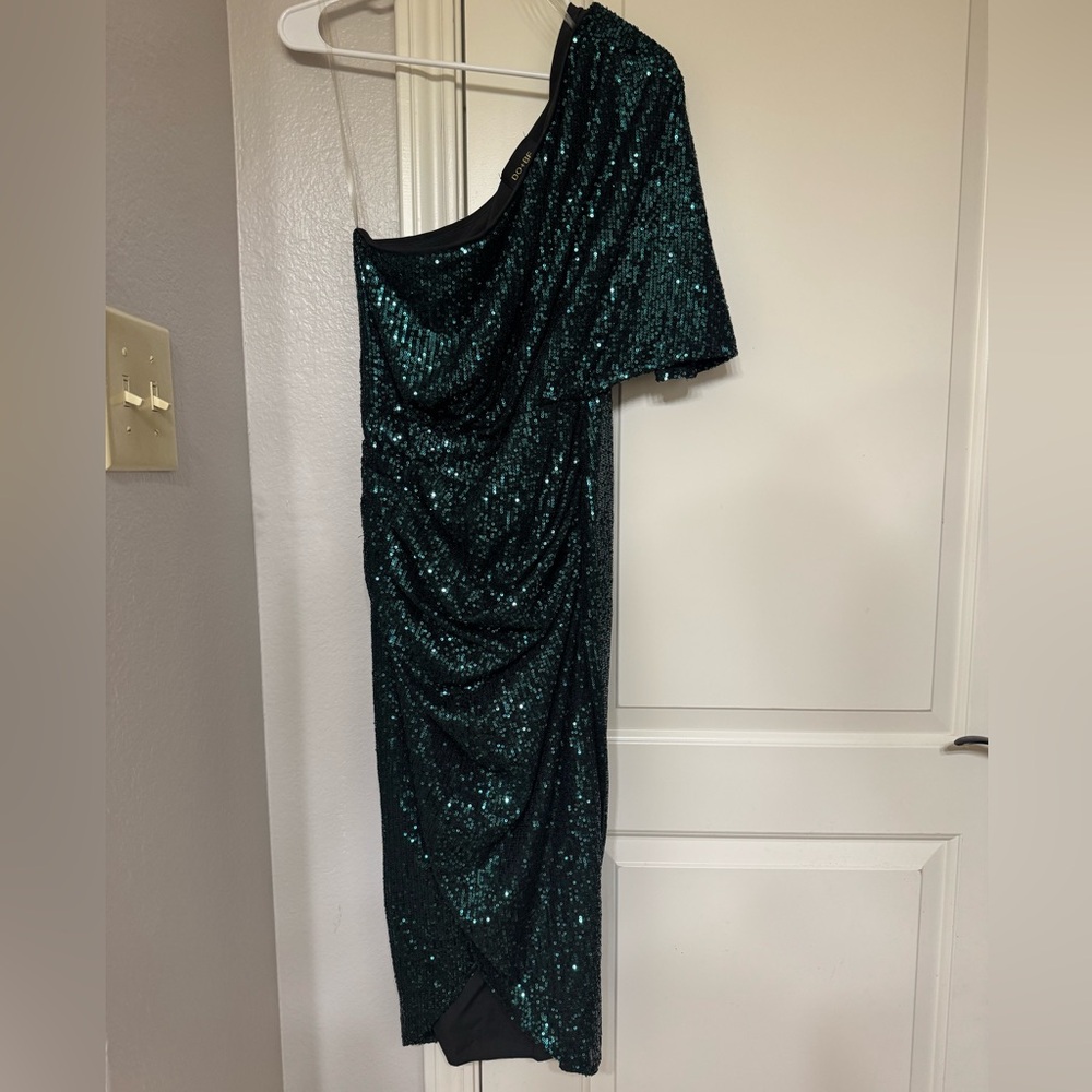DO+BE Black Dress with Teal Sequins